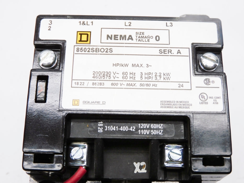 SQUARE D 8502SBO2S SER. A 120/110V NSNP