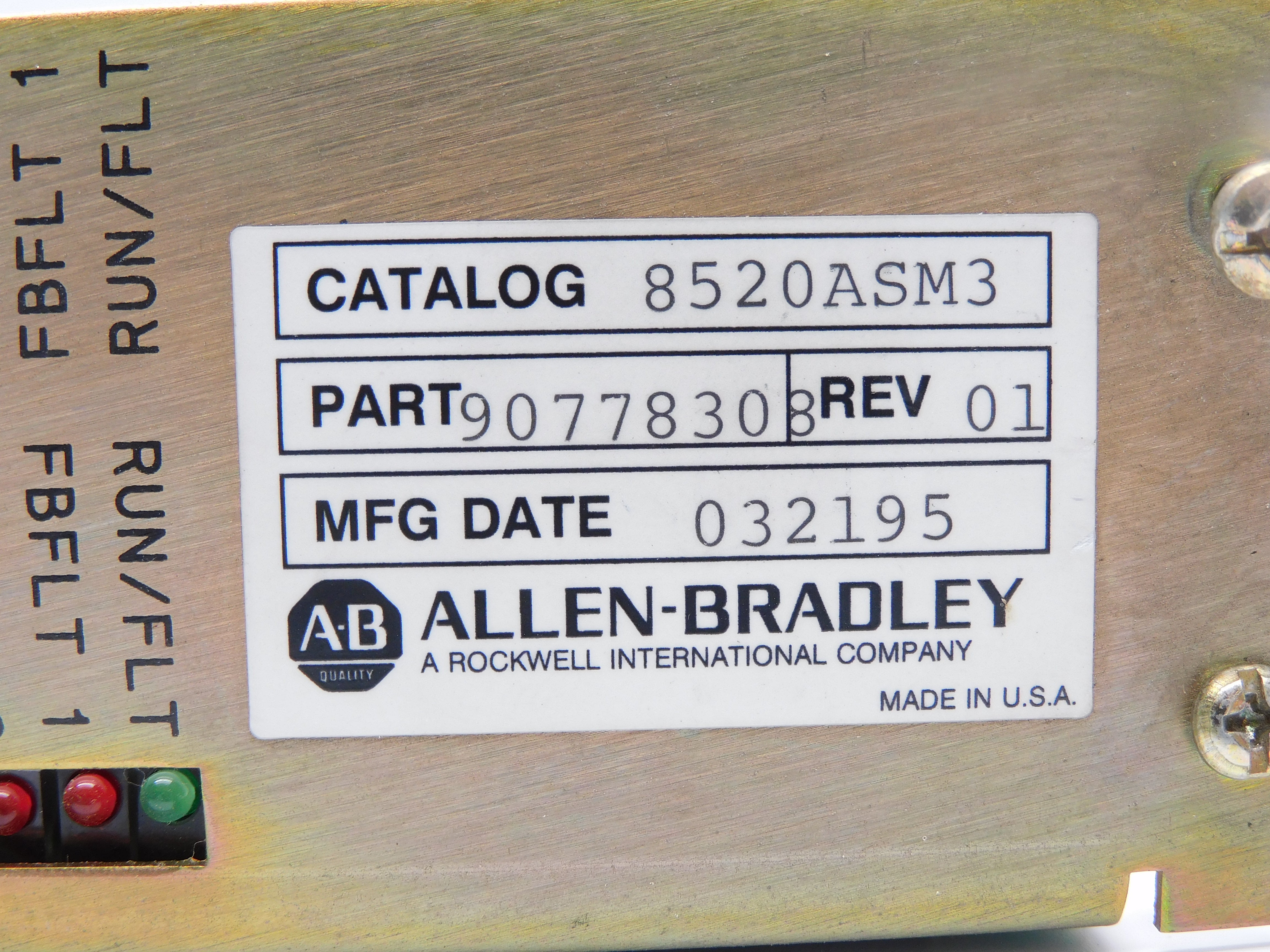 INDUSTRIAL SPARE PART 8520-ASM3 (BR/WH) NUPI