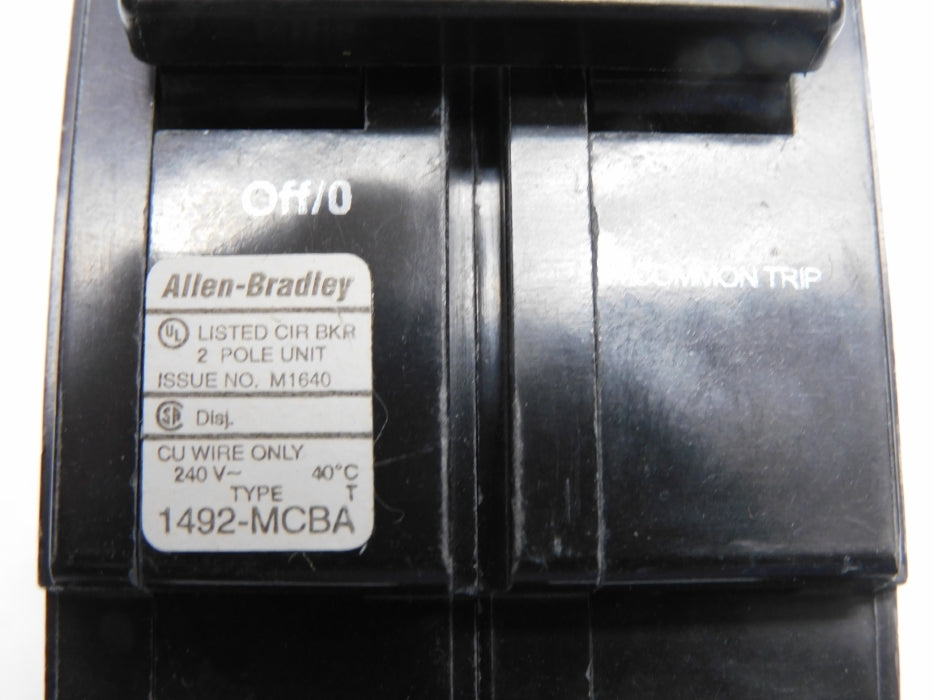 ALLEN BRADLEY 1492-MCBA2H60 SER. A 60A 240VAC (BR/WH) NSMP