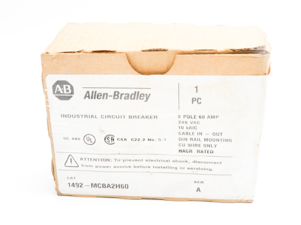 ALLEN BRADLEY 1492-MCBA2H60 SER. A 60A 240VAC (BR/WH) NSMP