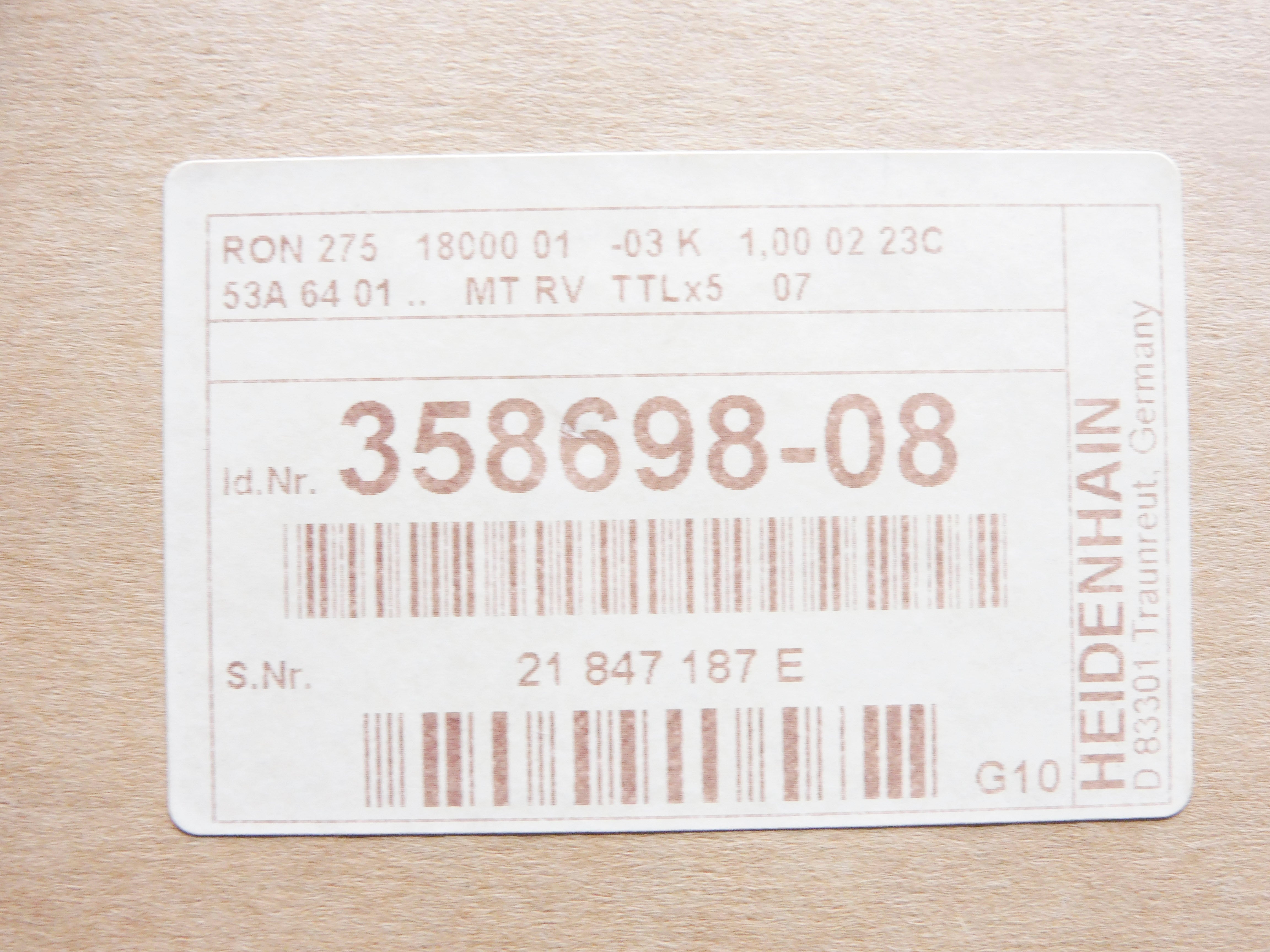 HEIDENHAIN RON2751800001-03 358698-08 NSMP