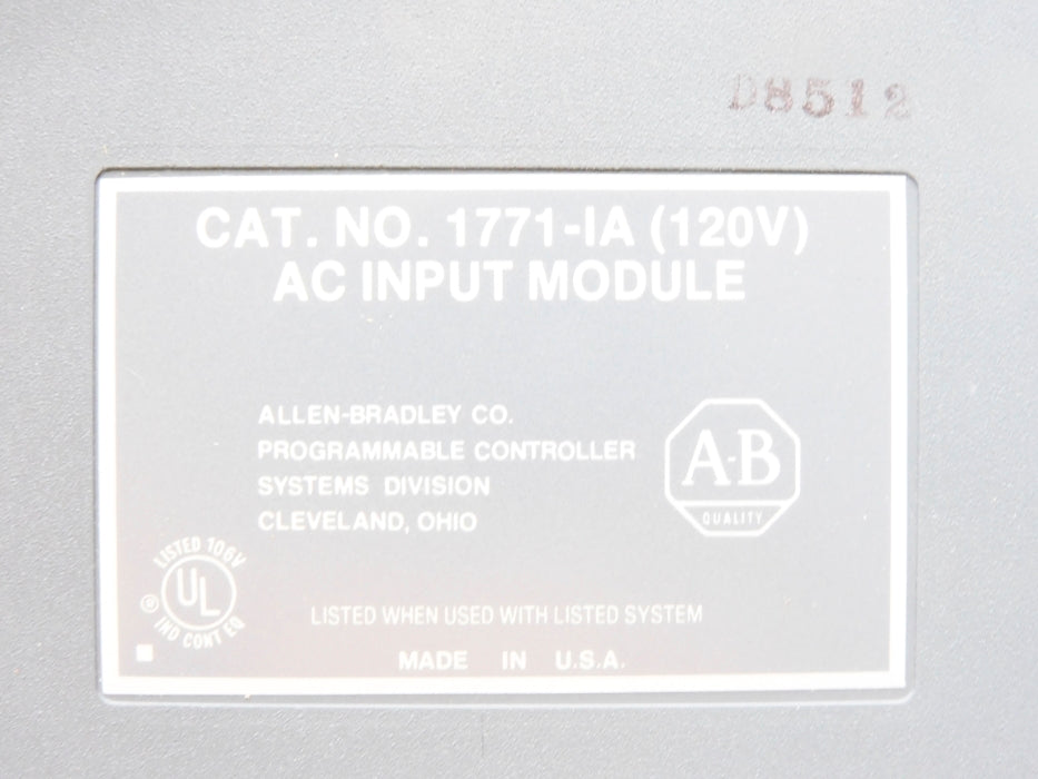 ALLEN BRADLEY 1771-IA UNMP