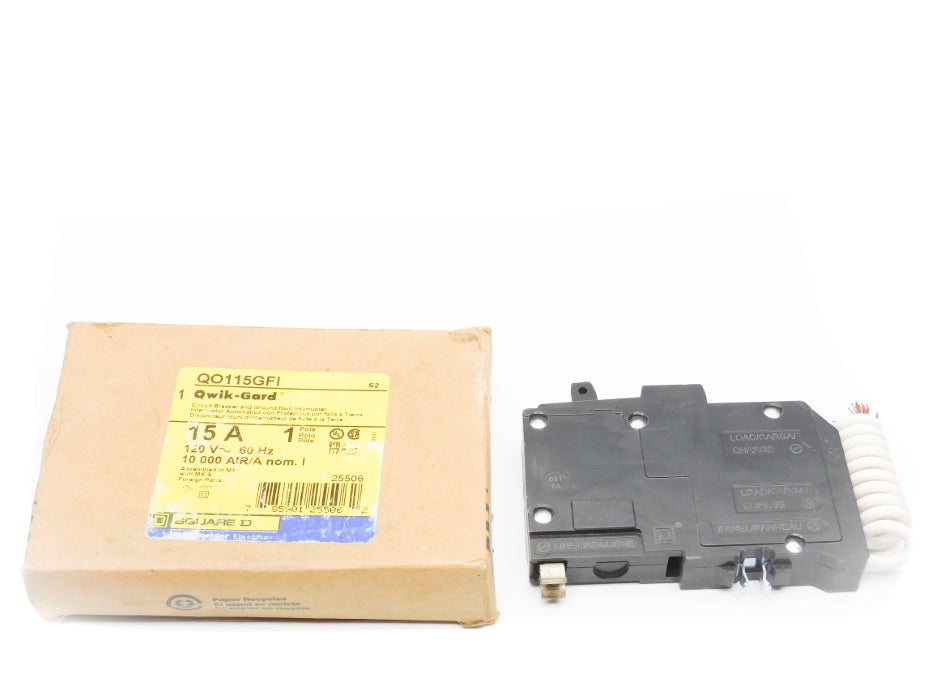 SQUARE D QO115GFI 15A 120V NSMP