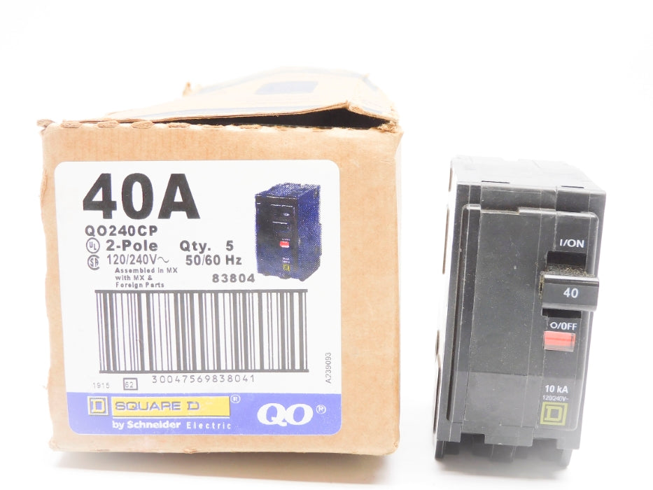 SQUARE D QO240CP 40A 120/240V (PKG OF 5) NSMP