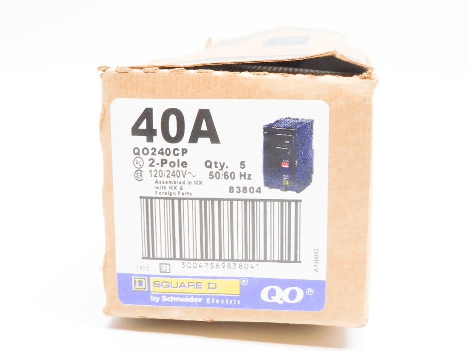 SQUARE D QO240CP 40A 120/240V (PKG OF 5) NSMP