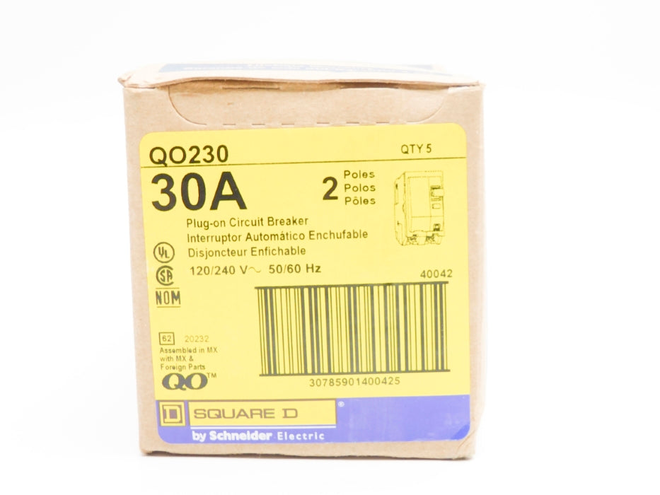 SQUARE D QO230 30A 120/240V (PKG OF 5) NSMP
