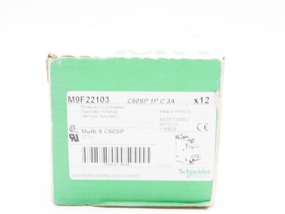 SCHNEIDER ELECTRIC M9F22103 277V 3A (PKG OF 12) NSMP