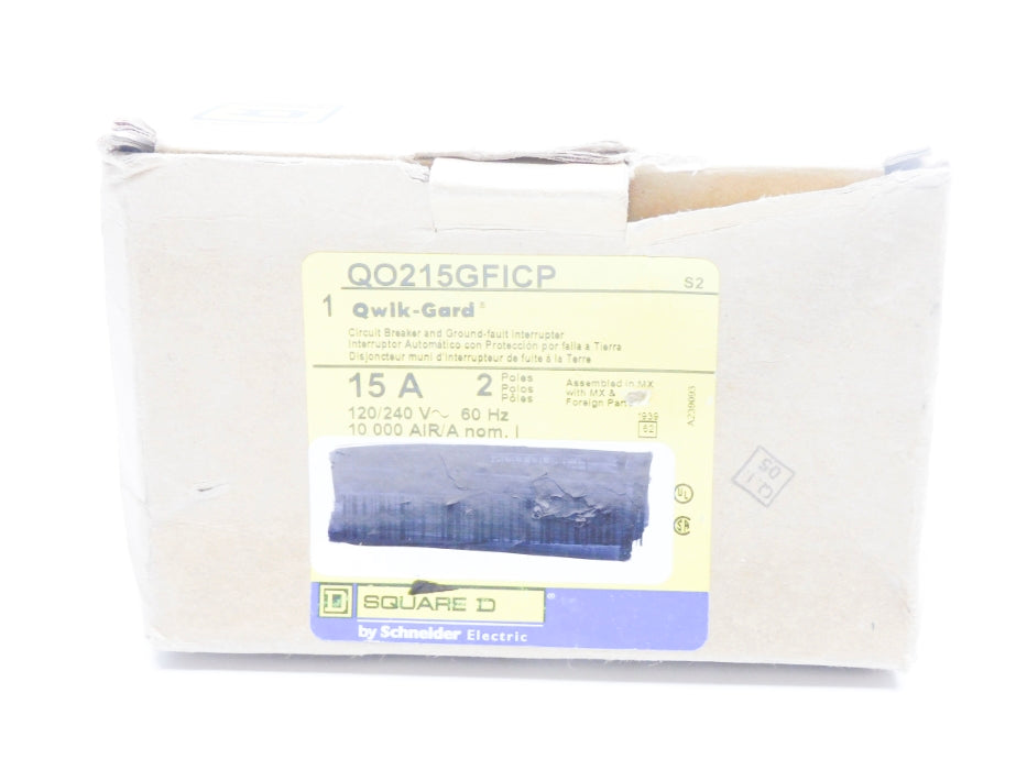 SQUARE D QO215GFICP 120/240V 15A NSMP