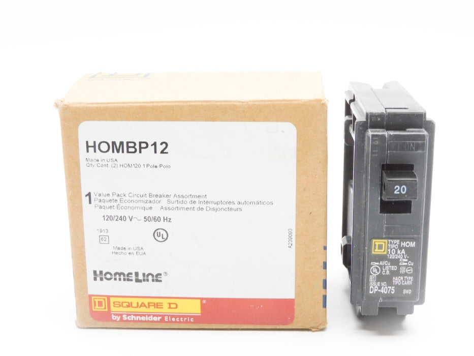 SQUARE D HOMBP12 20A 120/240V (PKG OF 2) NSMP