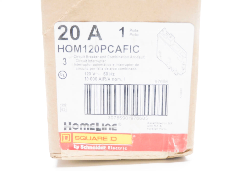 SQUARE D HOM120PCAFIC 20A 120V (PKG OF 3) NSFS