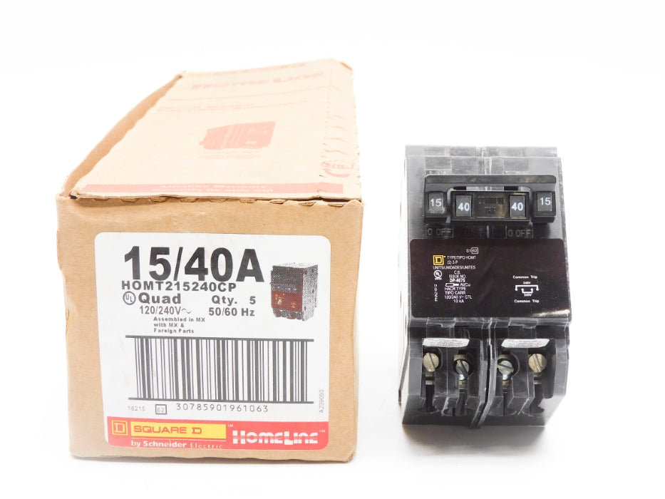 SQUARE D HOMT215240CP 15/40A 120/240V (PKG OF 5) NSMP