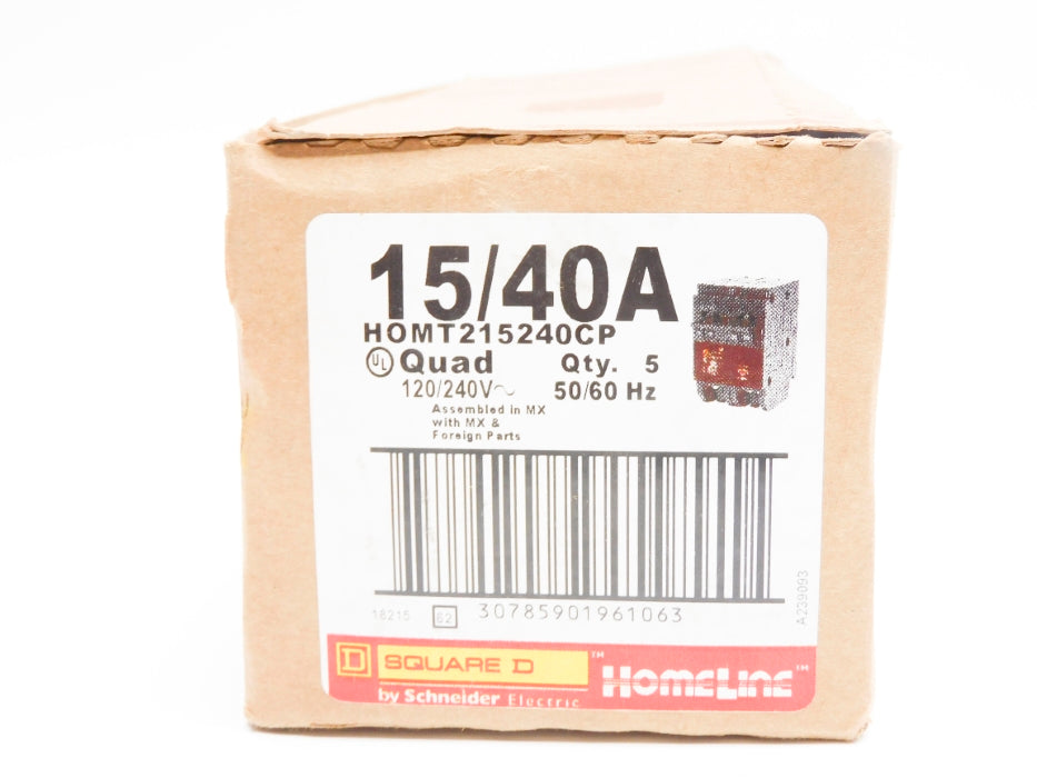 SQUARE D HOMT215240CP 15/40A 120/240V (PKG OF 5) NSMP