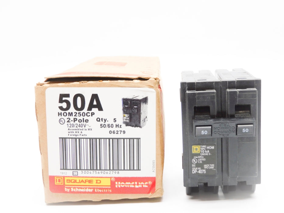 SQUARE D HOM250CP 50A 120/240V (PKG OF 5) NSMP