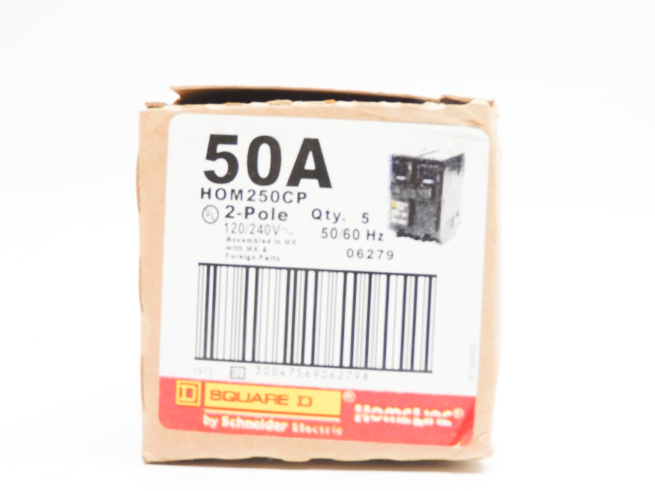SQUARE D HOM250CP 50A 120/240V (PKG OF 5) NSMP