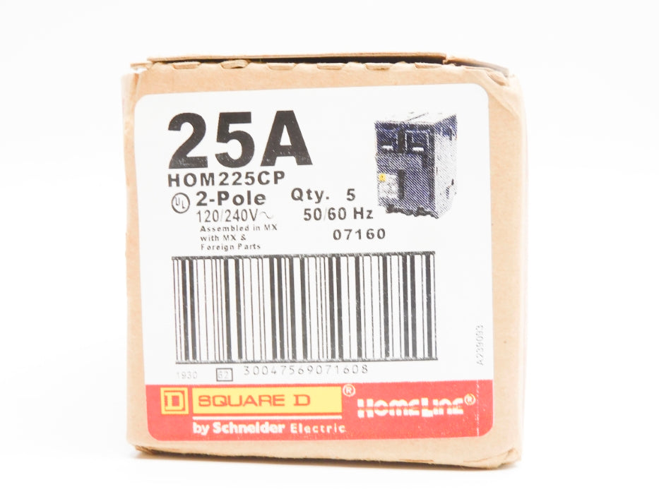 SQUARE D HOM225CP 120/240V 25A (PKG OF 5) NSMP