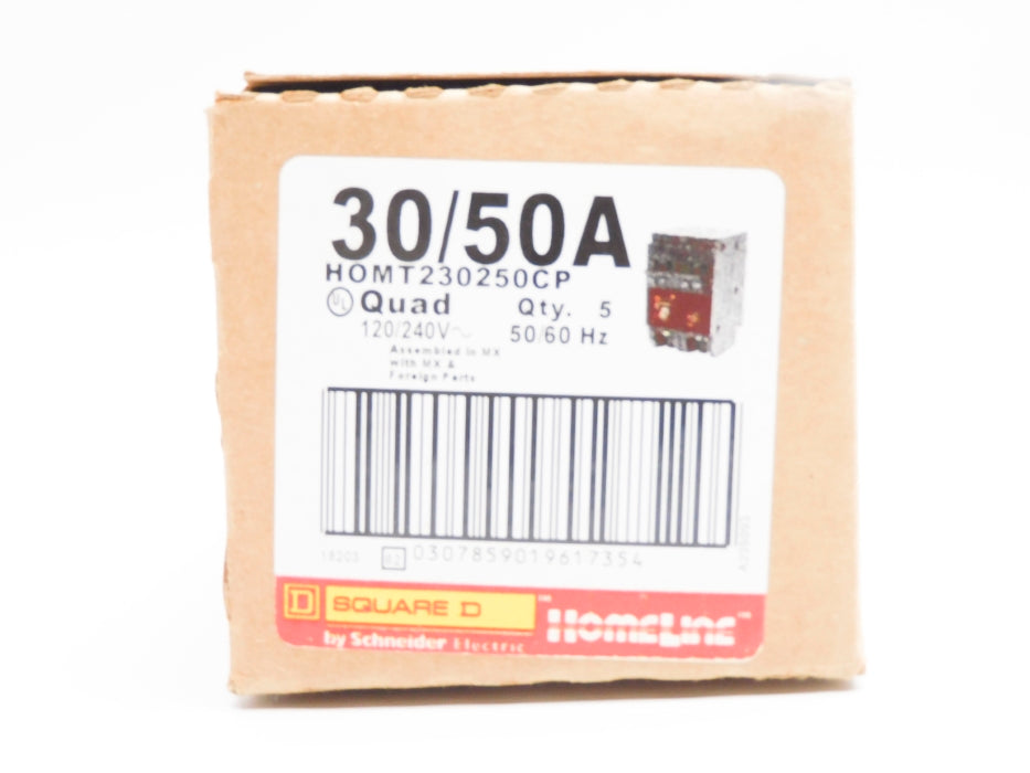 SQUARE D HOMT230250CP 30/50A 120/240V (PKG OF 5) NSMP