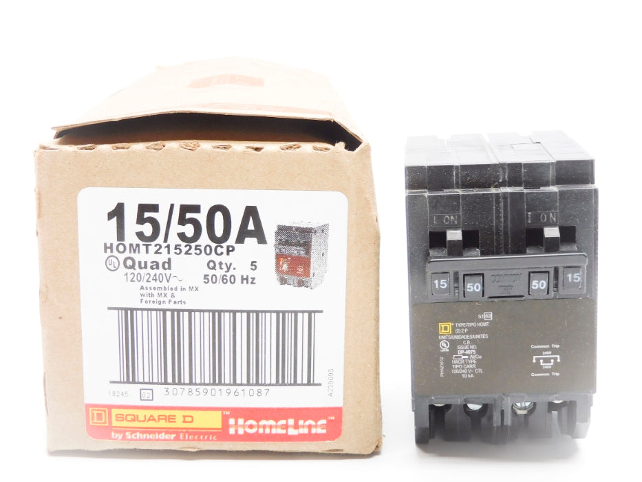 SQUARE D HOMT215250CP 15/50A 120/240V (PKG OF 5) NSMP
