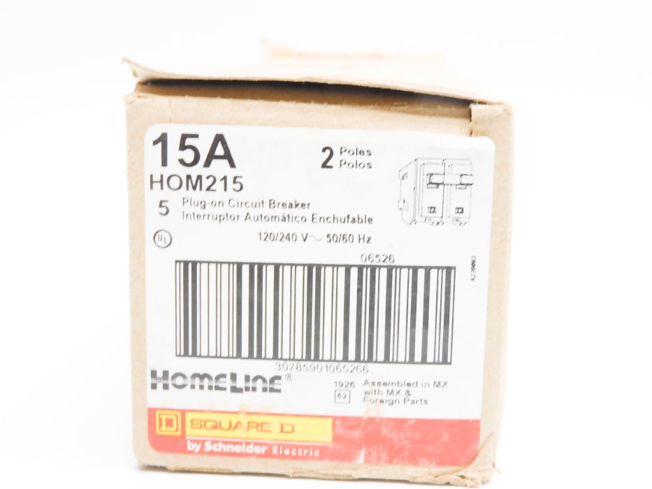 SQUARE D HOM215 15A 120/240V (PKG OF 5) NSMP