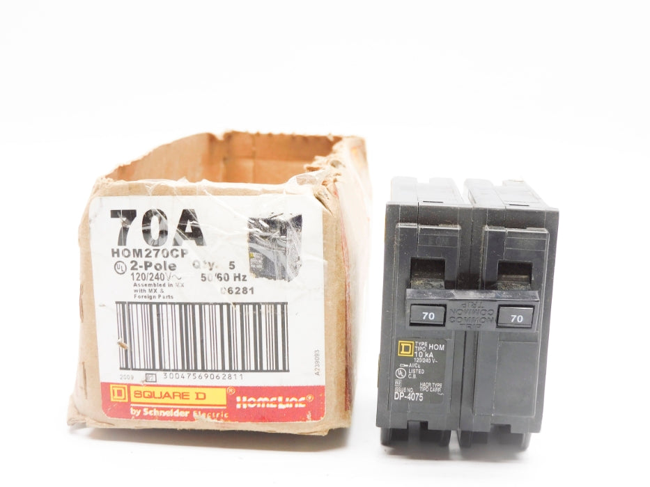 SQUARE D HOM270CP 70A 120/240V (PKG OF 5) (AS PICTURED) NSMP