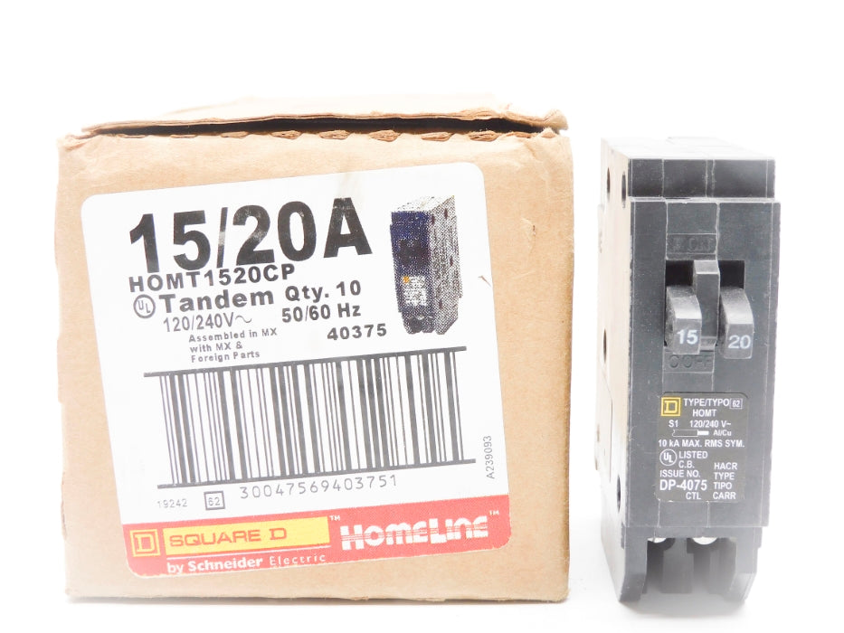 SQUARE D HOMT1520CP 15/20A 120/240V (PKG OF 10) NSMP