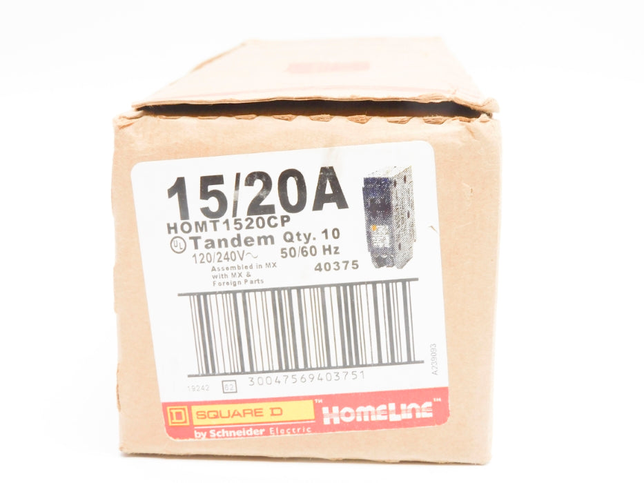 SQUARE D HOMT1520CP 15/20A 120/240V (PKG OF 10) NSMP