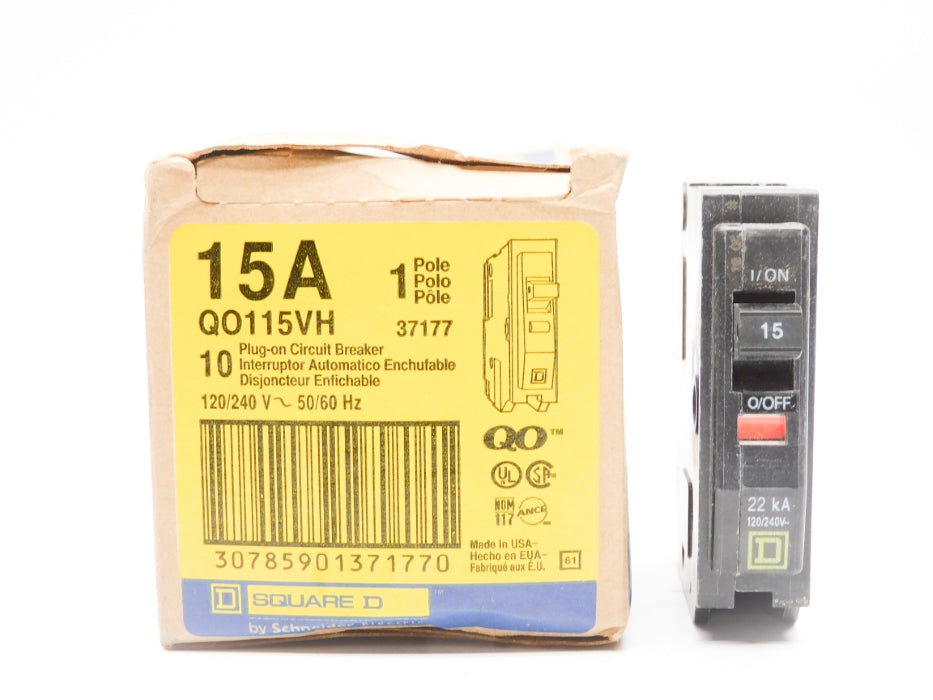 SQUARE D QO115VH 15A 120/240V (PKG OF 10) NSMP
