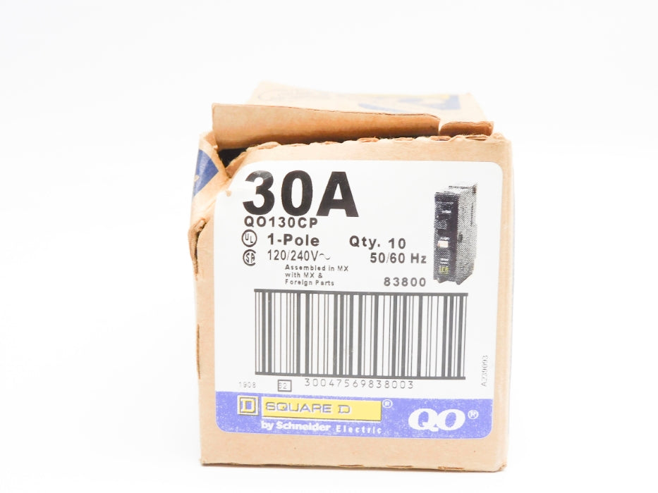 SQUARE D QO130CP 30A 120/240V (PKG OF 10) NSMP