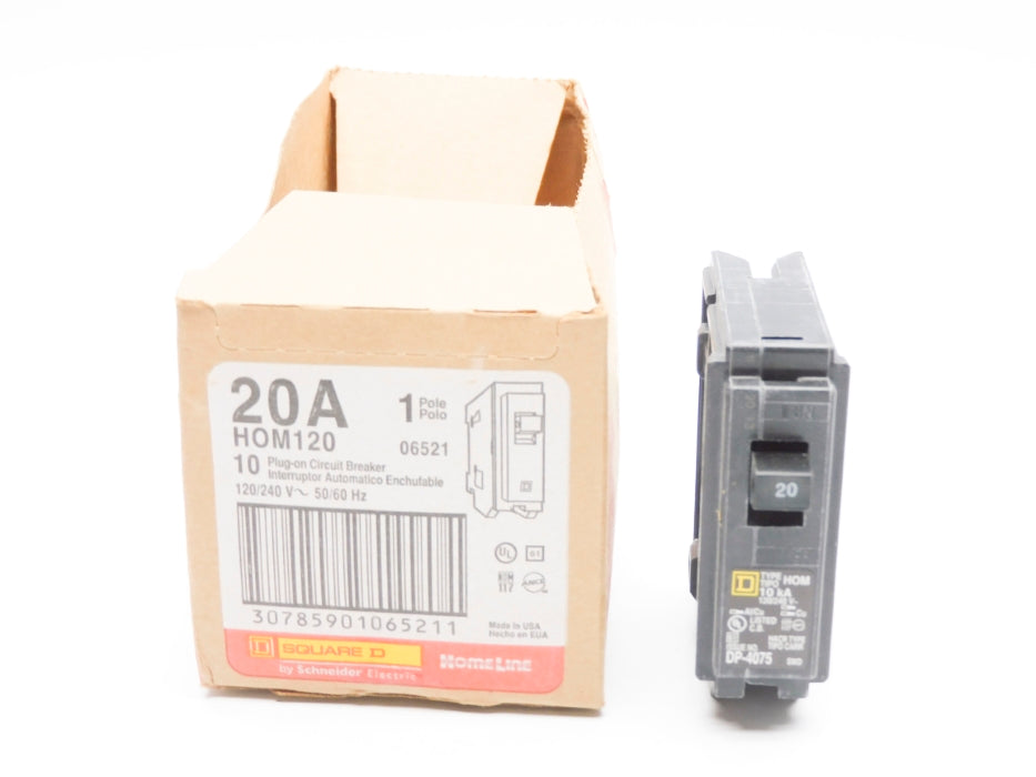 SQUARE D HOM120 20A 120/240V (PKG OF 10)  NSMP