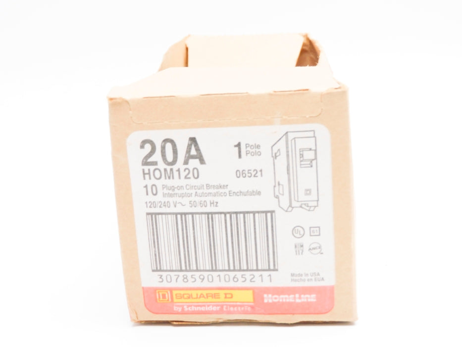 SQUARE D HOM120 20A 120/240V (PKG OF 10)  NSMP