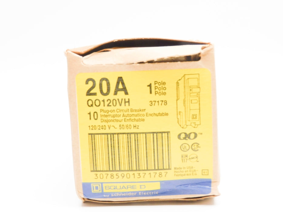 SQUARE D QO120VH 20A 120/240V (PKG OF 10) NSMP