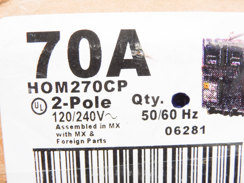SQUARE D HOM270CP 70A 120/240V NSNP