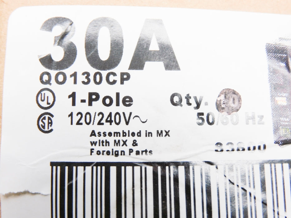 SQUARE D QO130CP 30A 120/240V NSNP