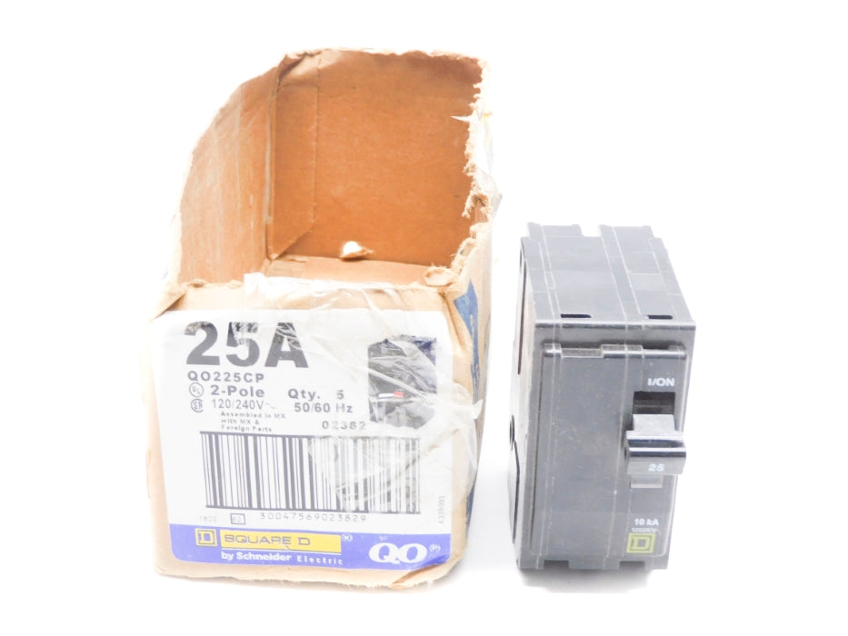 SQUARE D QO225CP 25A 120/240V (PKG OF 5) (AS PICTURED) NSMP