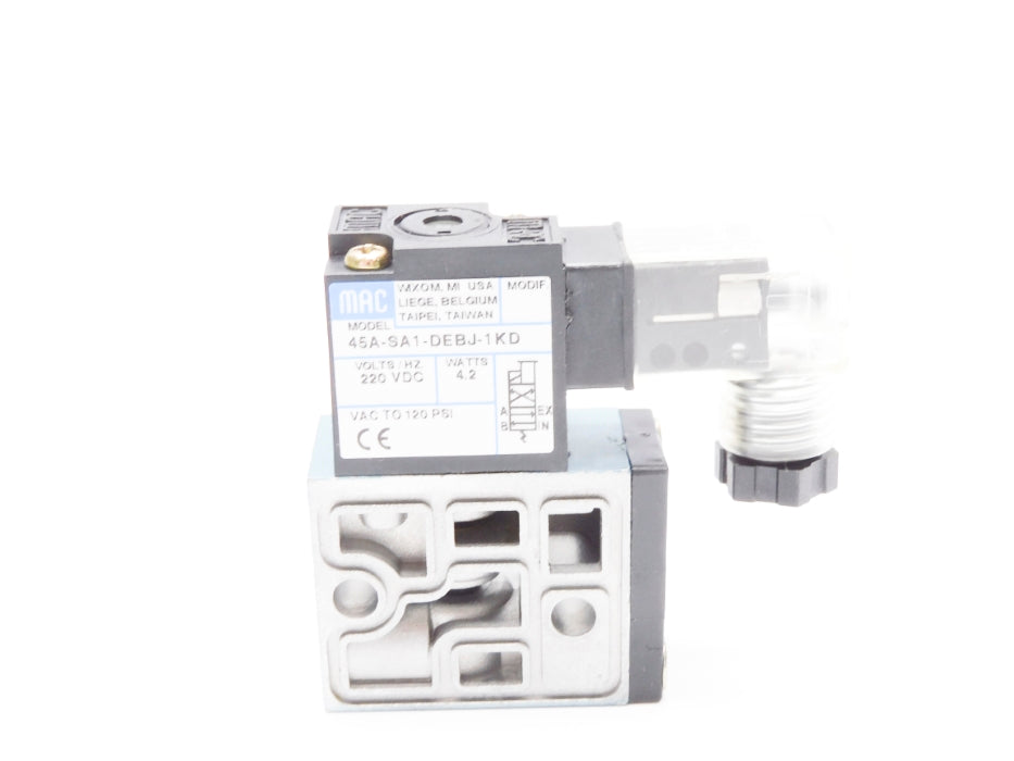 MAC 45A-SA1-DEBJ-1KD 220VDC 120PSI NSMP