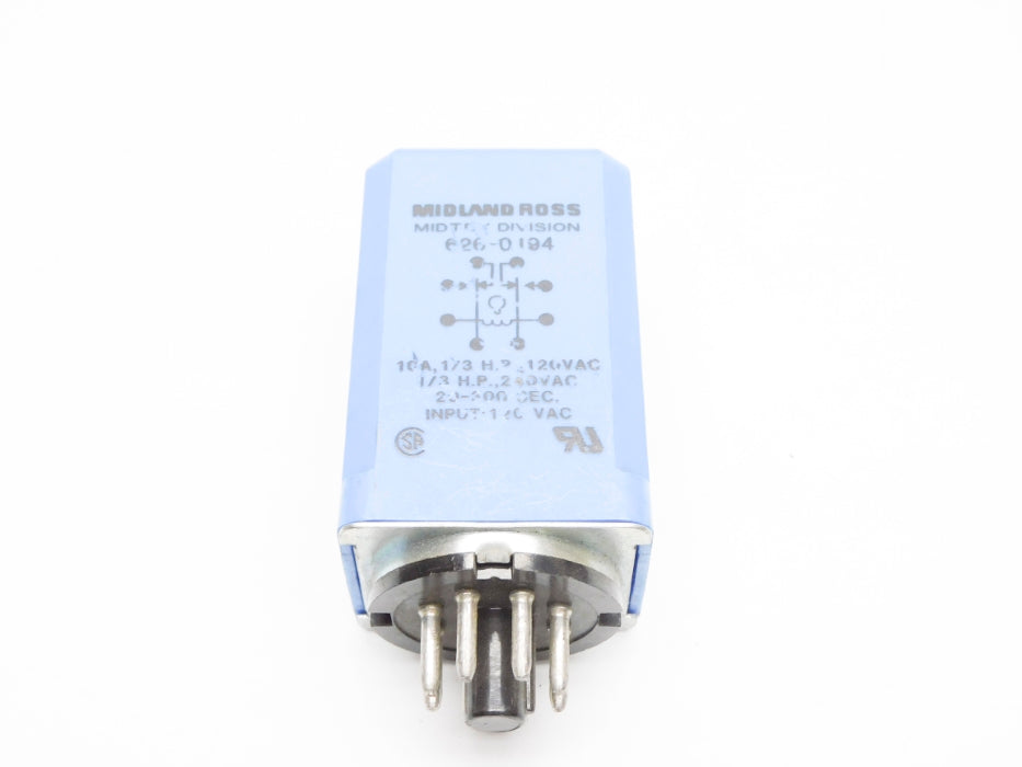 MIDLAND ROSS 626-0194 120VAC/240VAC 10A 20-200SEC UNMP