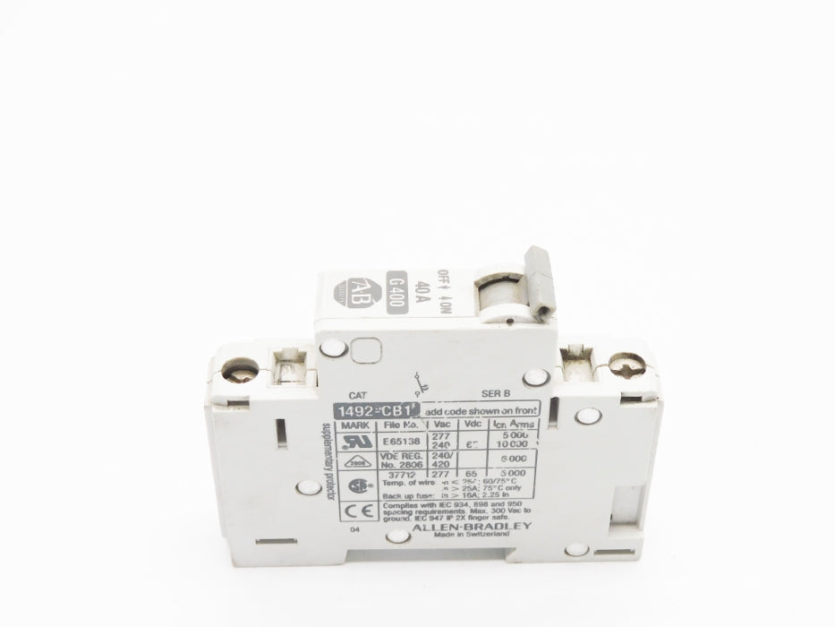 ALLEN BRADLEY 1492-CB1G400 SER. B 420VAC 40A UNMP