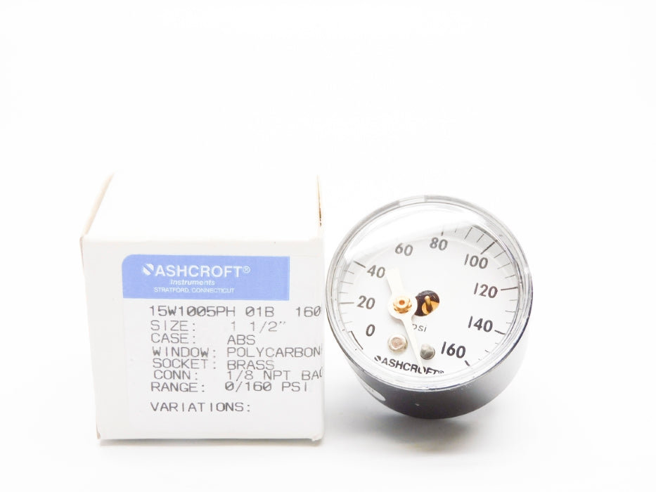ASHCROFT 15W1005PH01B160# 0/160PSI NSMP