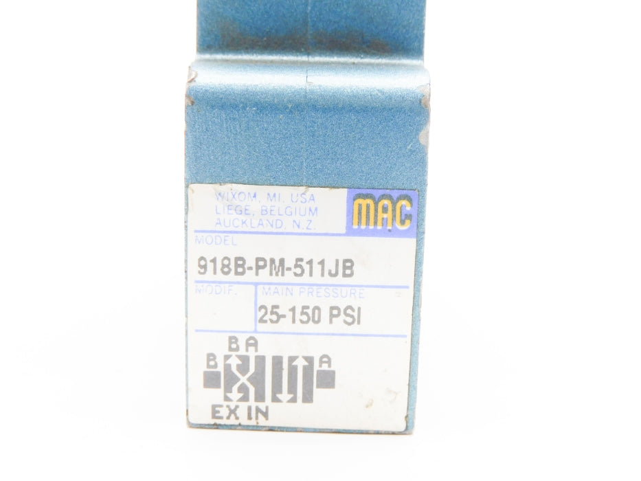 MAC 918B-PM-511JB 24VDC 25-150PSI UNMP