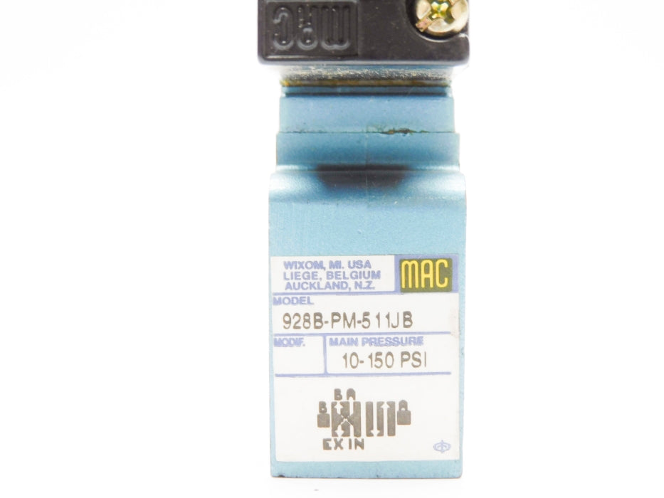 MAC 928B-PM-511JB 24VDC 10-150PSI NSNP