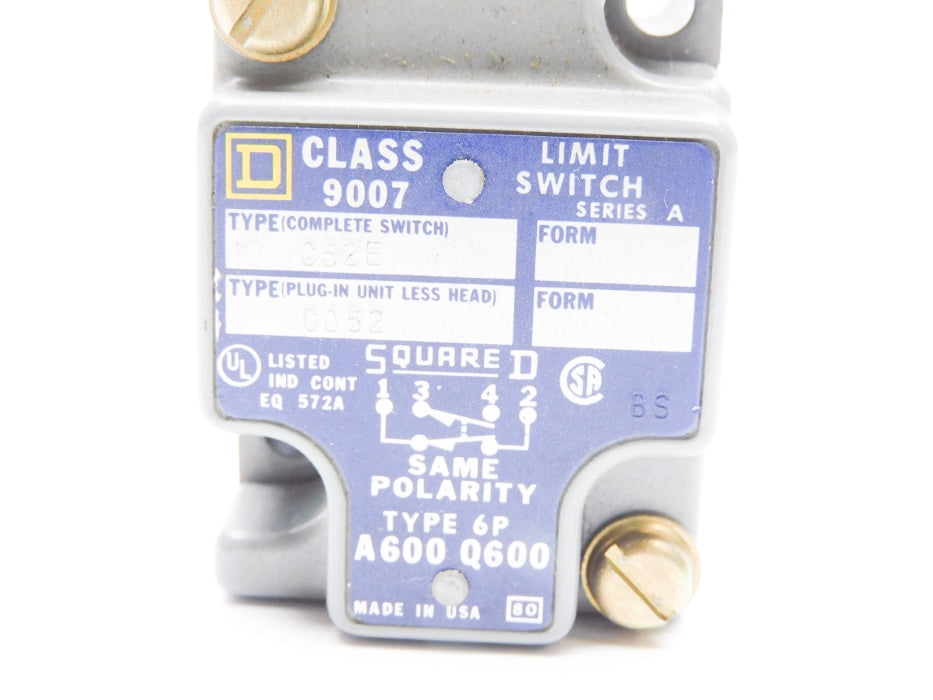 SQUARE D 9007C52E SER. A UNMP