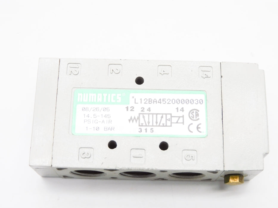 NUMATICS L12BA452O000030 14.5-145PSIG (AS PICTURED) UNMP
