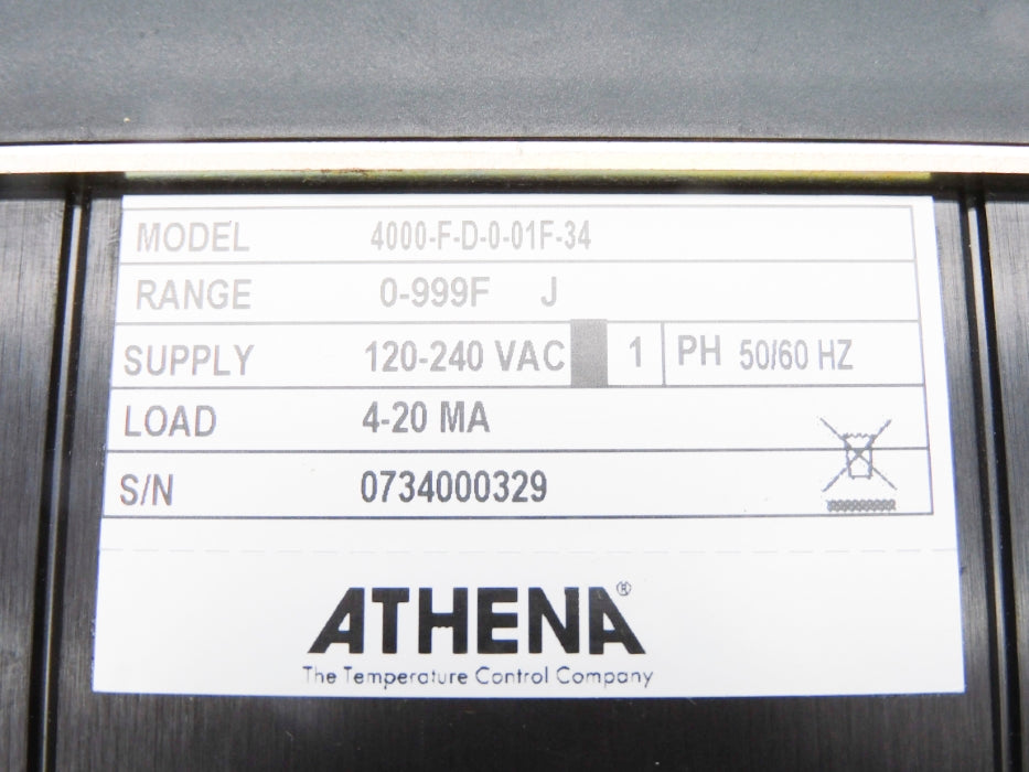 ATHENA CONTROLS 4000-F-D-0-01F-34 0-999F NSNP