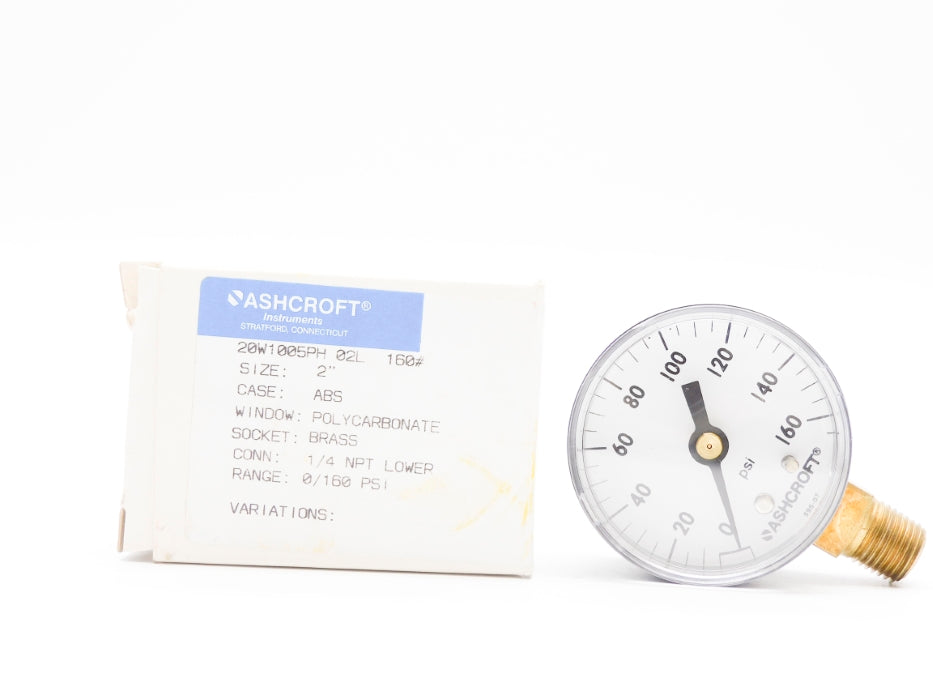 ASHCROFT 20W1005PH02L-160# 0/160PSI NSMP