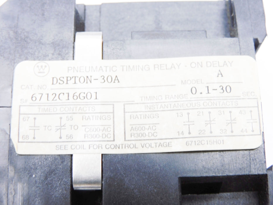 WESTINGHOUSE DSPT0N-30A 120/110V 0.1-30SEC NSNP