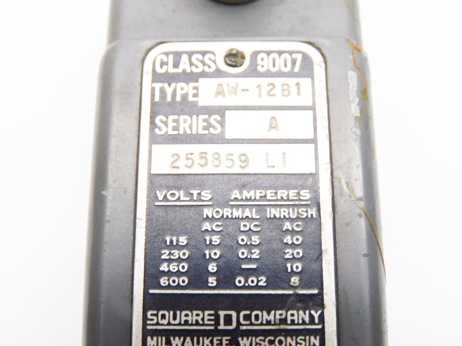SQUARE D 9007AW12B1 SER. A UNMP