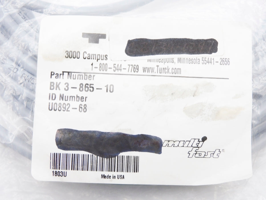 TURCK BK3-865-10 U0892-68 NSMP