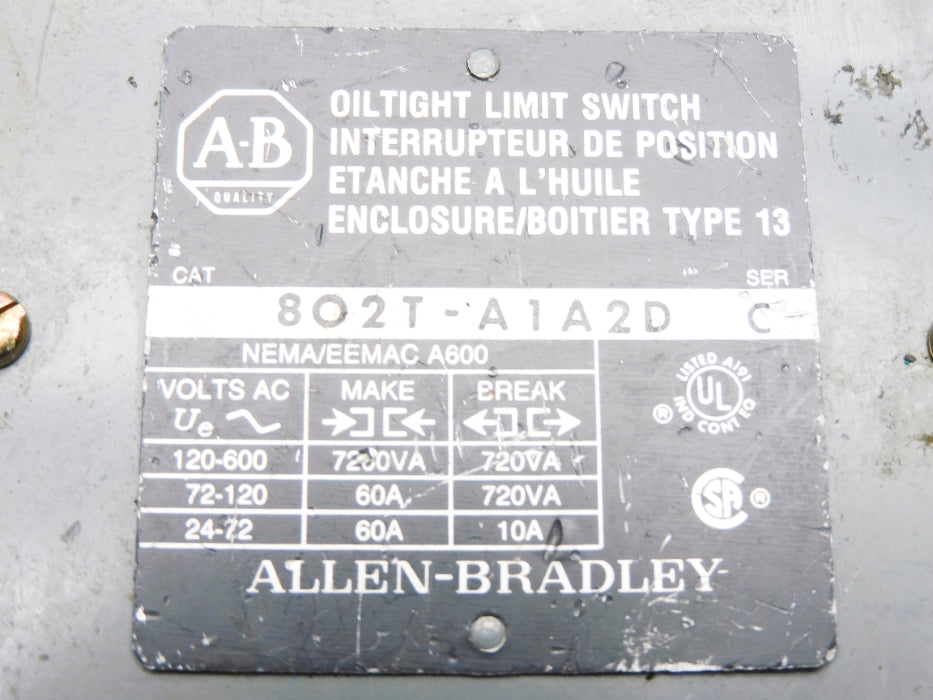 INDUSTRIAL SPARE PART 802T-A1A2D SER. C UNMP