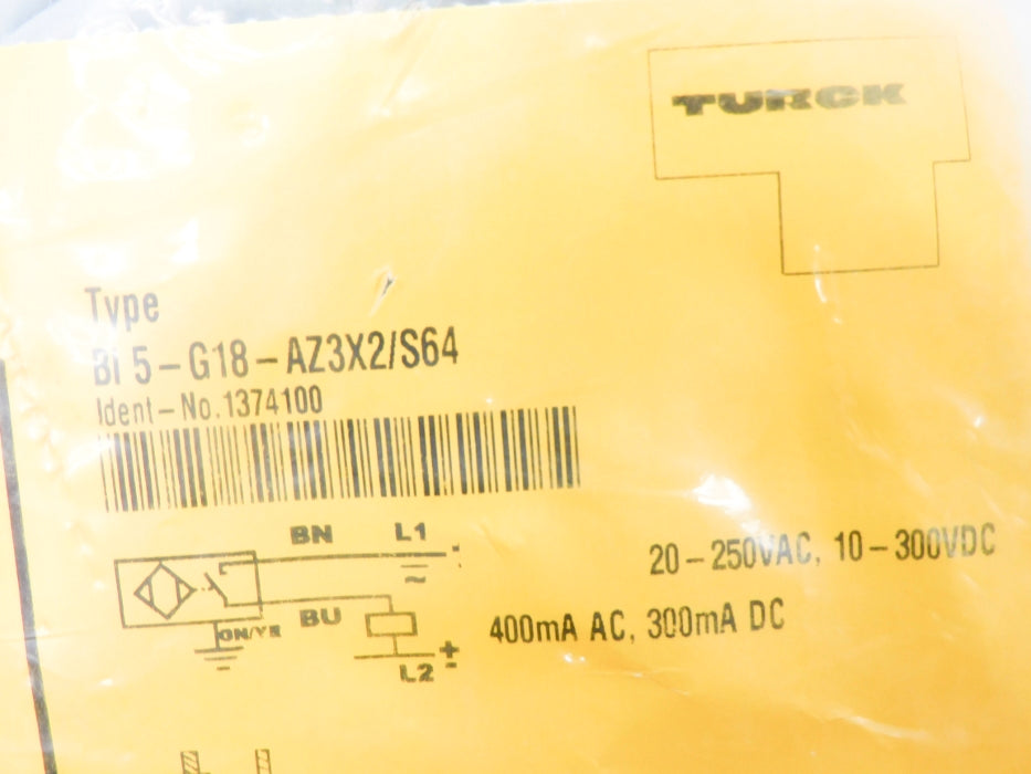 TURCK BI5-G18-AZ3X2/S64 T1374100 NSMP