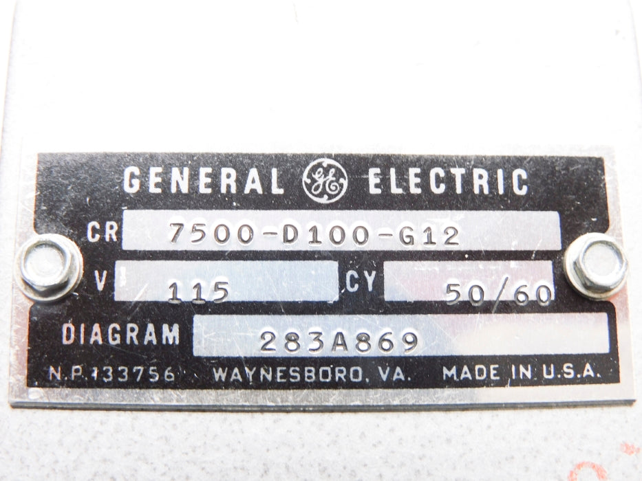 GENERAL ELECTRIC CR7500-D100-G12 UNMP