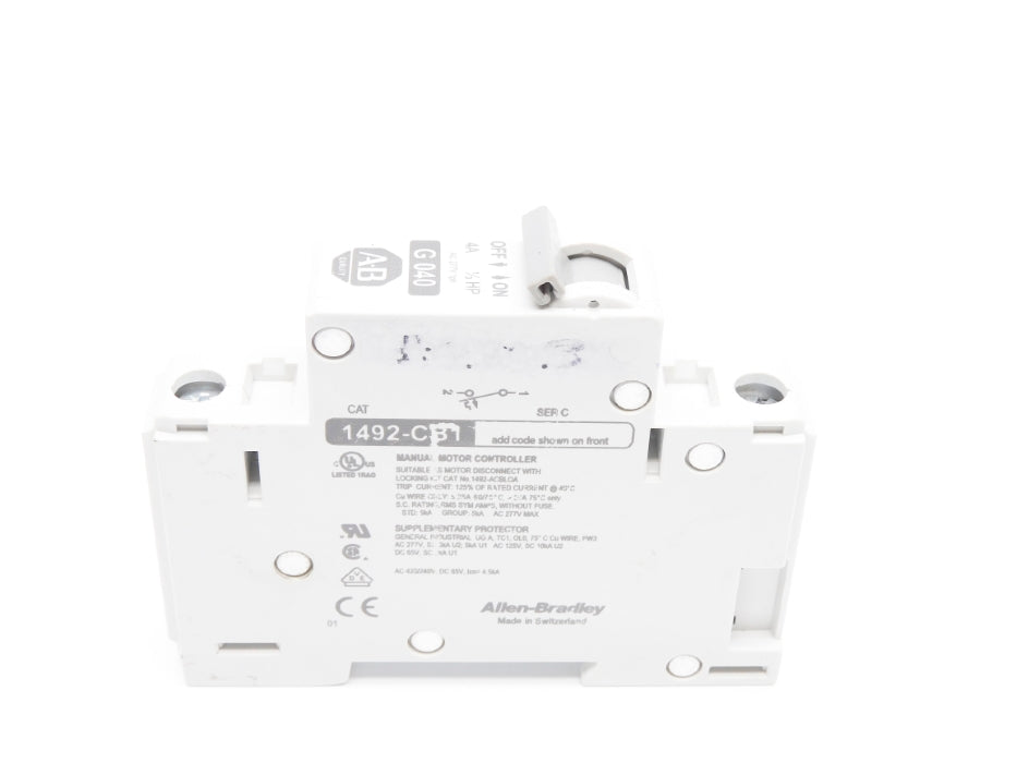 ALLEN BRADLEY 1492-CB1G040 SER. C 4A 277VAC NSNP
